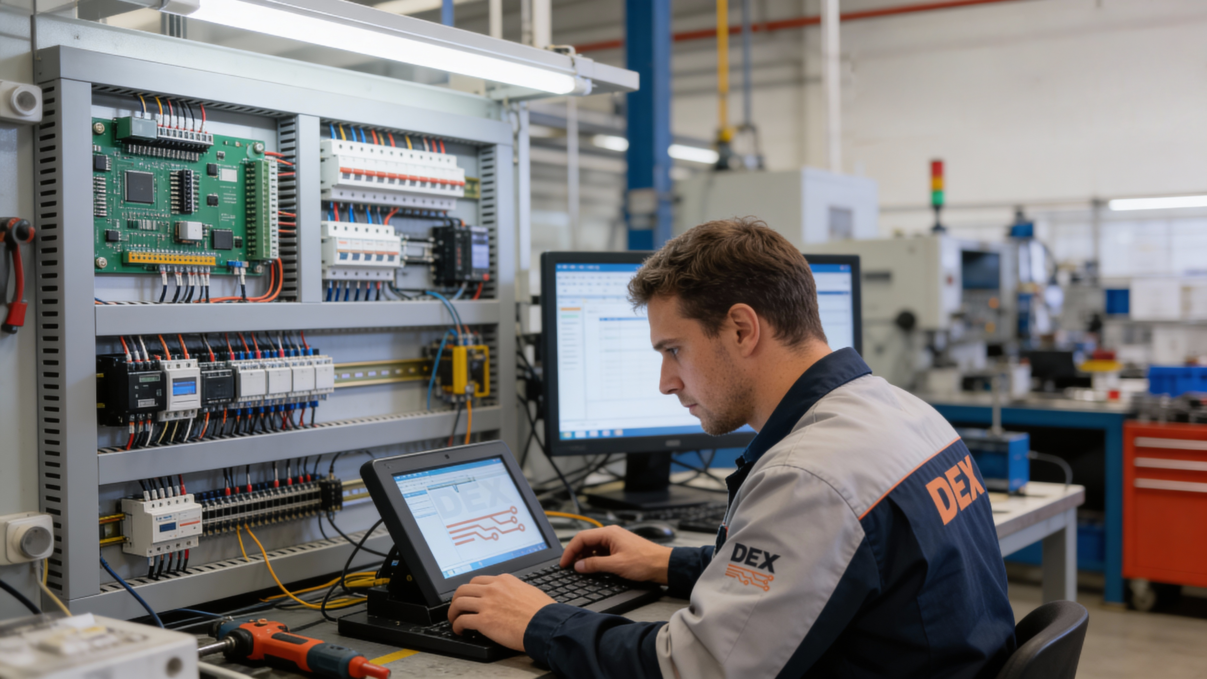 Técnico DEX realizando diagnóstico