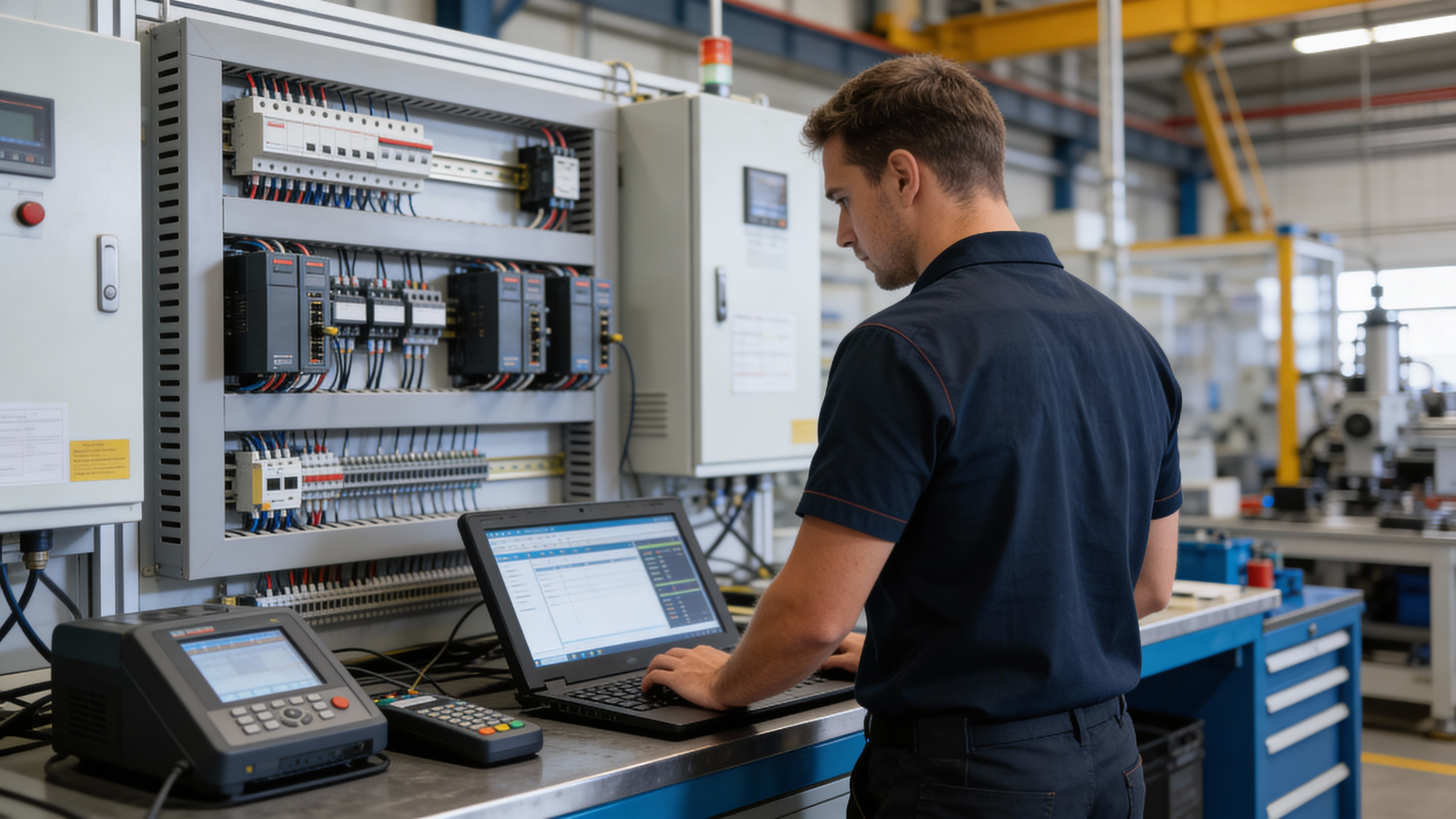Técnico DEX trabajando en proyecto industrial